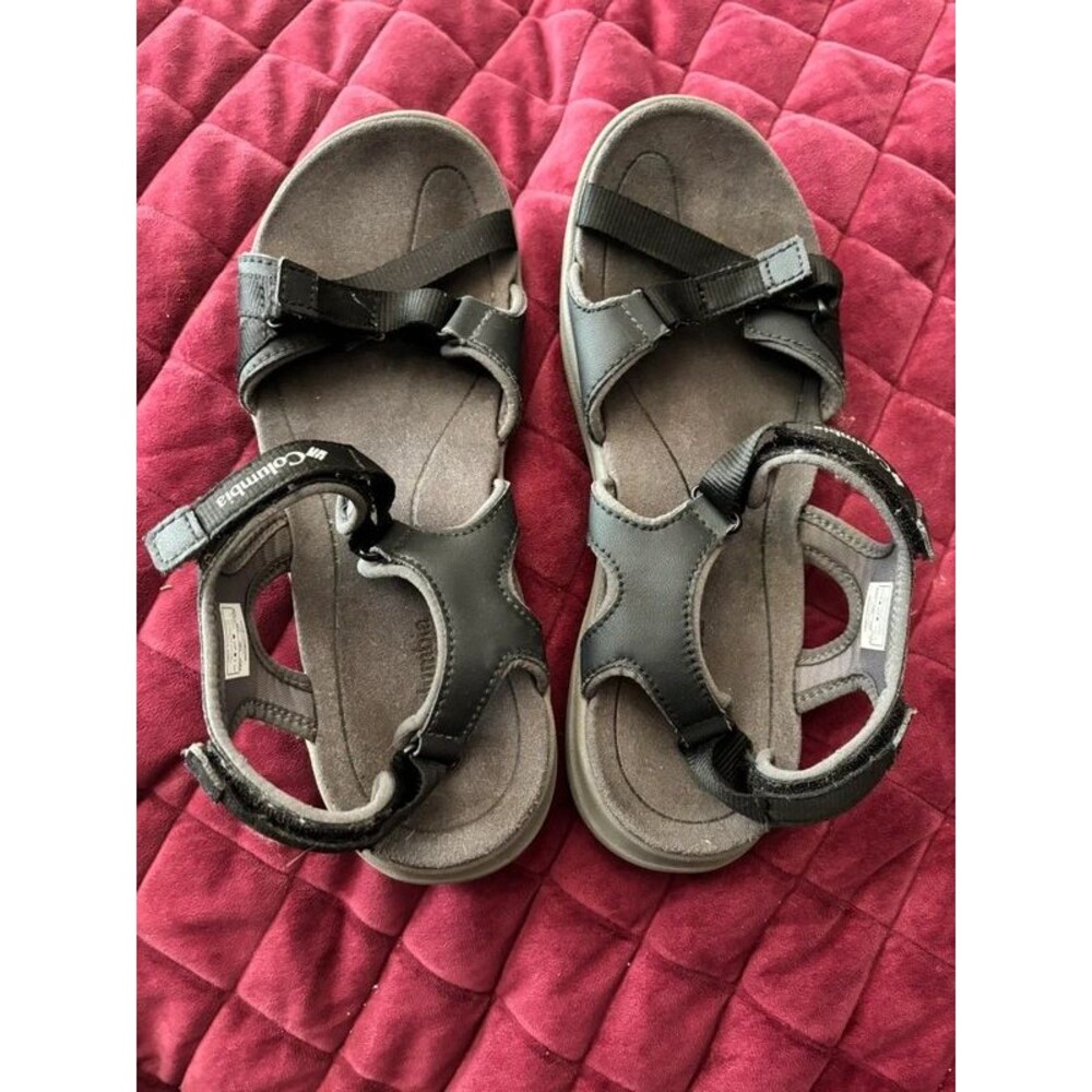 Columbia Women’s Size 9 Black Gray Strappy Sport Sandals Outdoor Hiking
